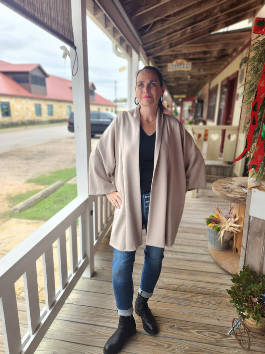 Oversized Cardigan - taupe