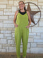 Avocado COTTON LYCRA SLEEVELESS JUMPSUIT