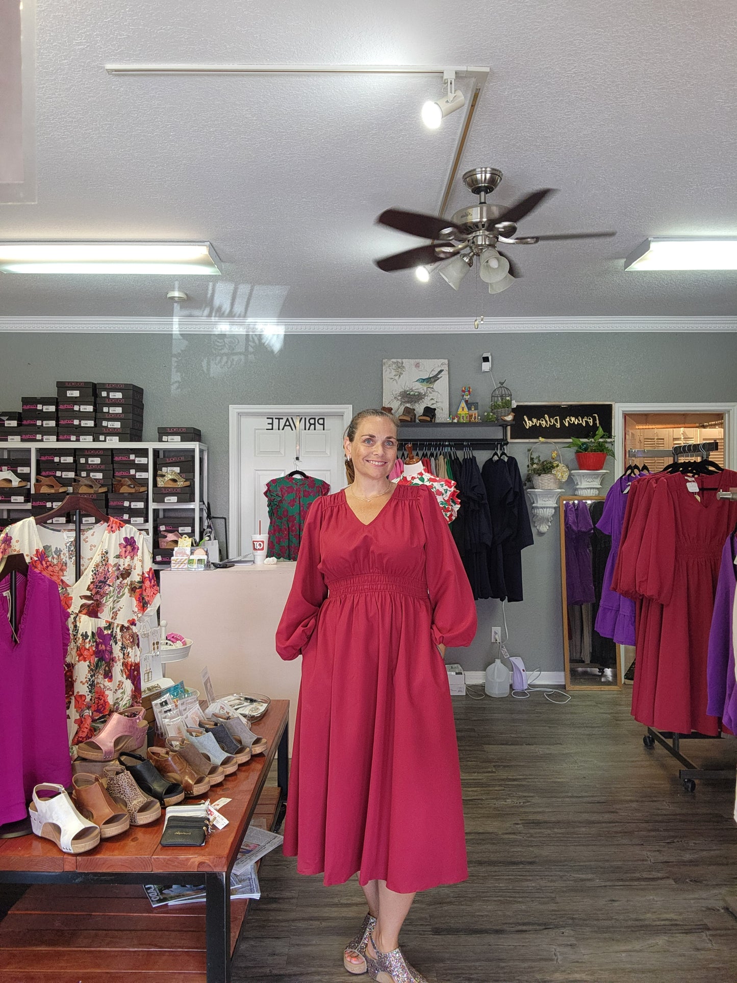 Jodifl Burgundy Dress