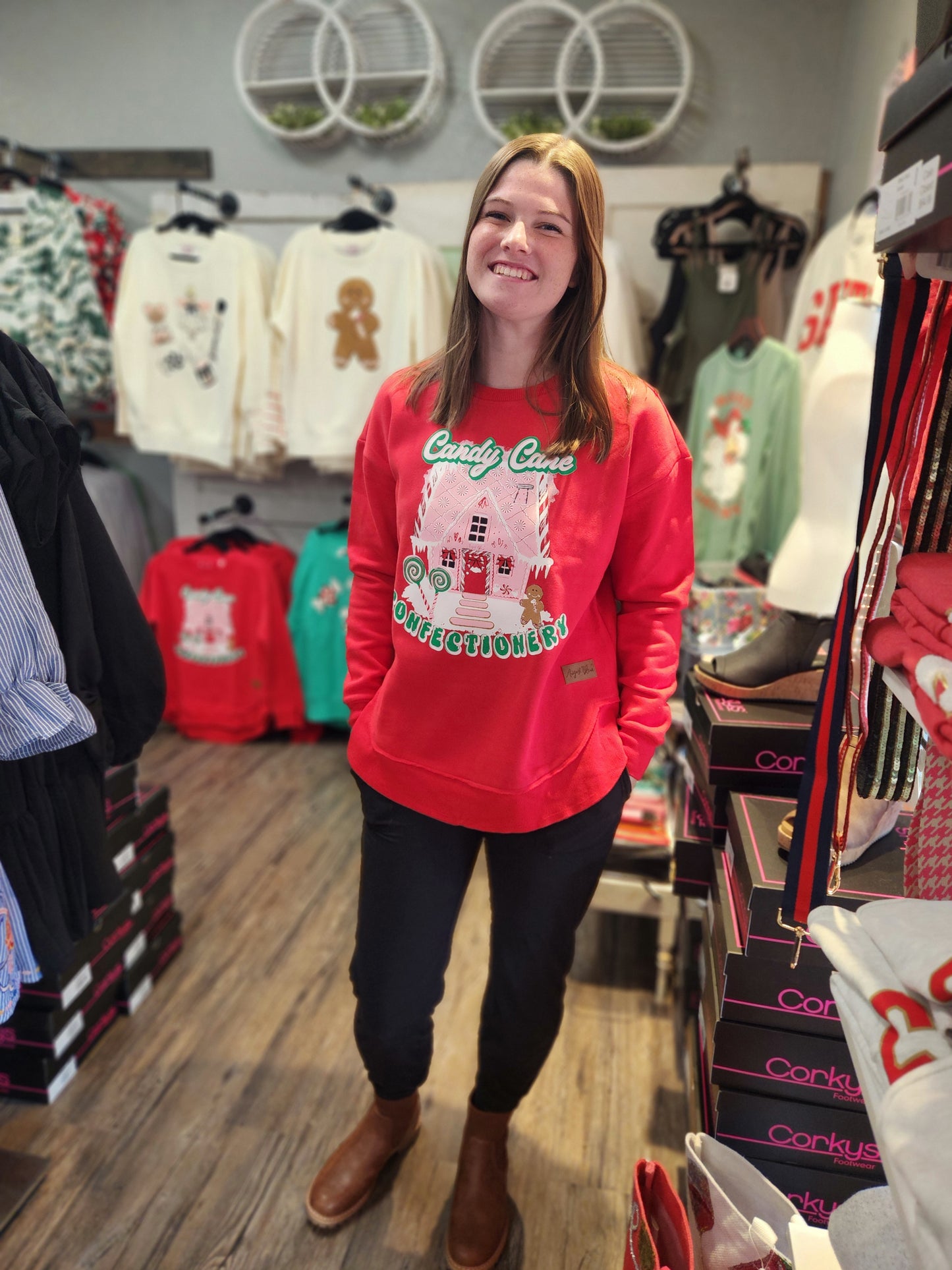 Christmas Candy Cane Confectionary Sweatshirt