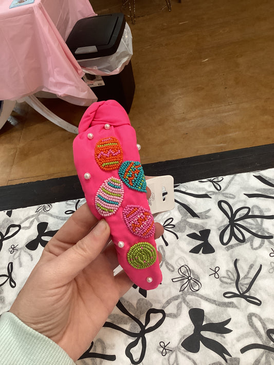 Easter Beaded Headband-Pink