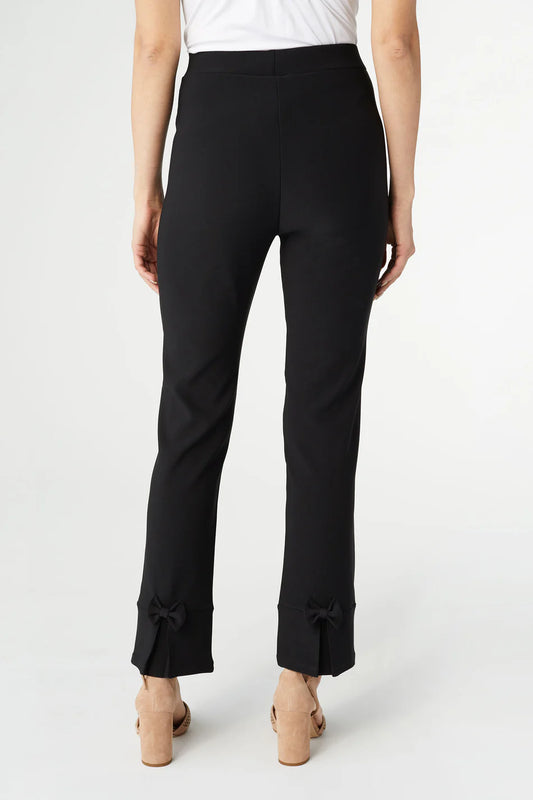 Coco and Carmen Black pants with bow accent on ankle