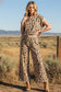 LEOPARD PRINT SCUBA TOP AND PANTS SETS: BROWN MULTI /