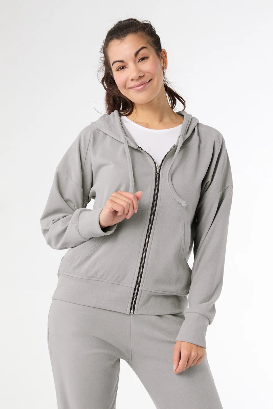 Weekend Brushed Stone Gray Hoodie