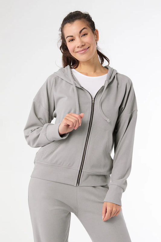 Weekend Brushed Stone Gray Hoodie