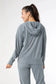 Hazy Blue Weekend Brushed Long Sleeve Full Zip Hoodie