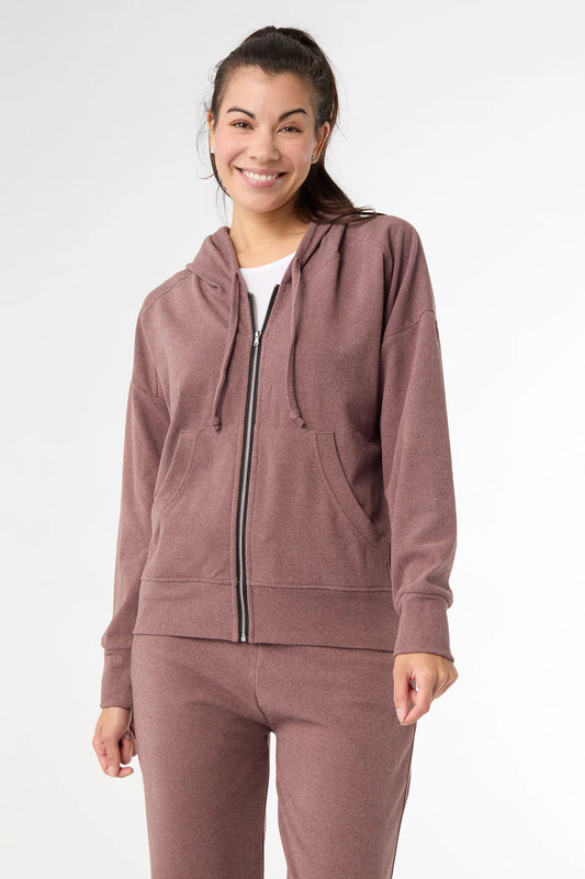 Auburn Weekend Brushed Long Sleeve Full Zip Hoodie