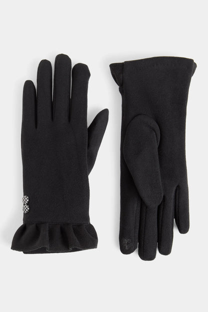 Houndstooth Button Touchscreen Gloves