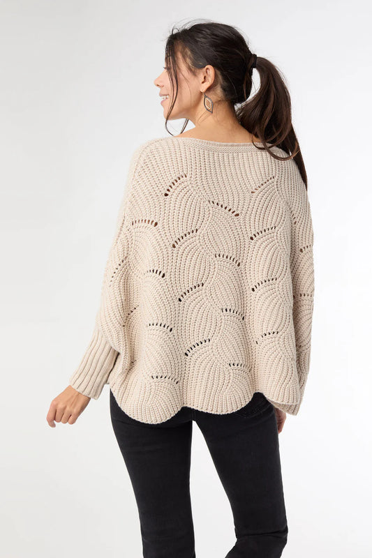 Rosette Poncho - Cement