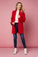 Heavenly Lux Bow Sleeve Cardigan Red