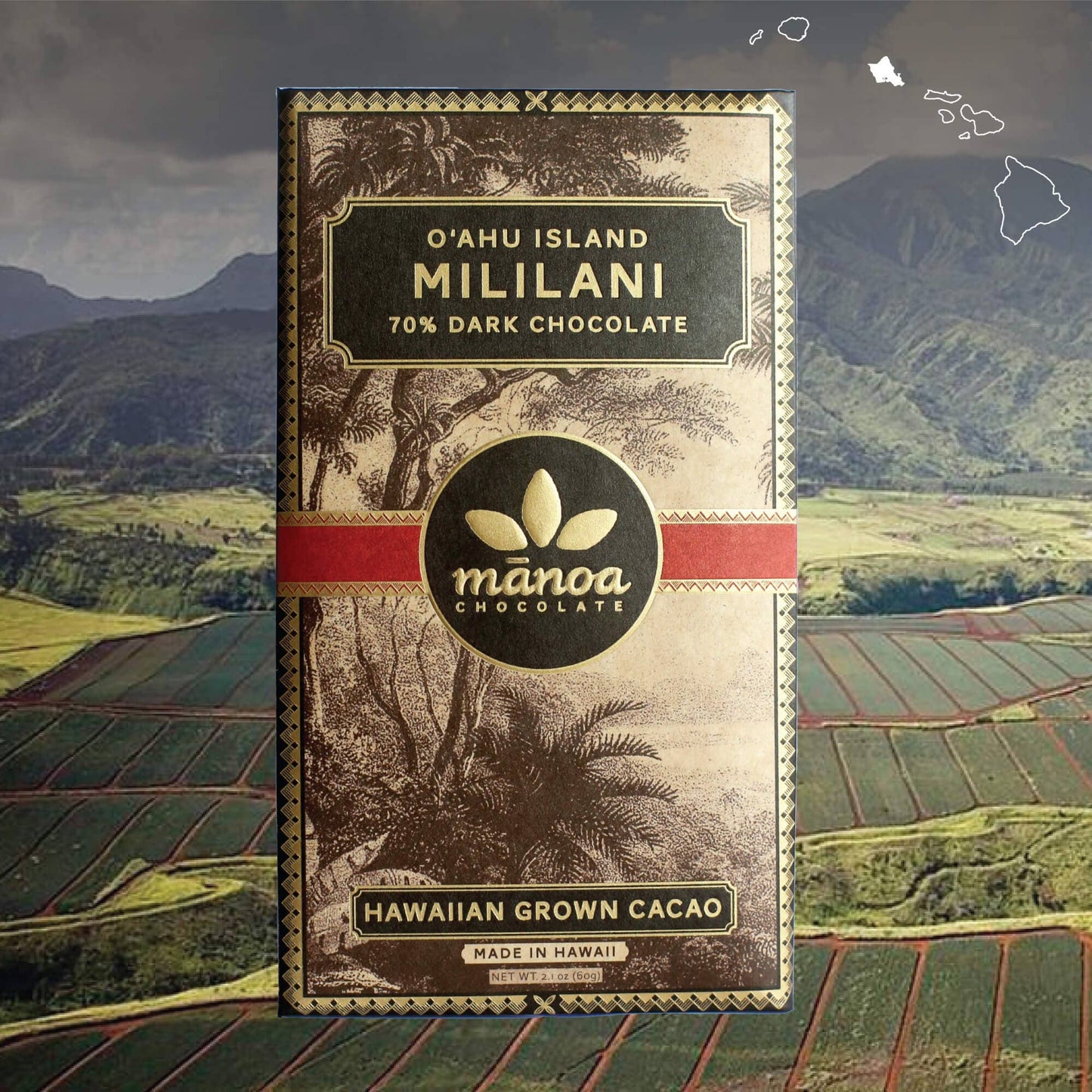Mililani, O'ahu Island Chocolate Bar 70%
