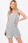TEXTURED KNIT OVERALL ROMPER: Oatmeal