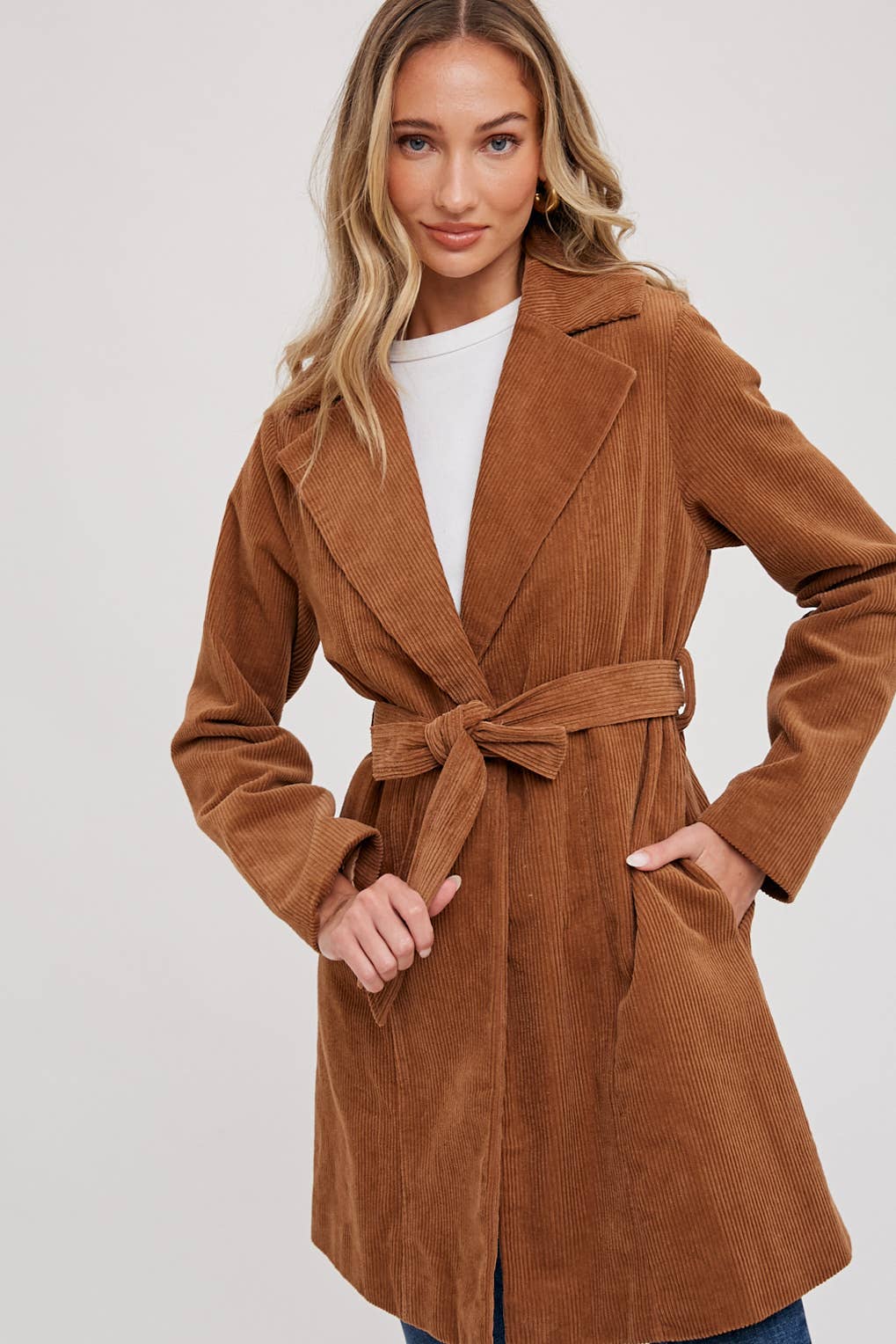 Bluivy CORDUROY JACKET: CAMEL