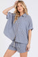 MINI CHECKER BUTTON DOWN TOP AND SHORTS SETS: NAVY