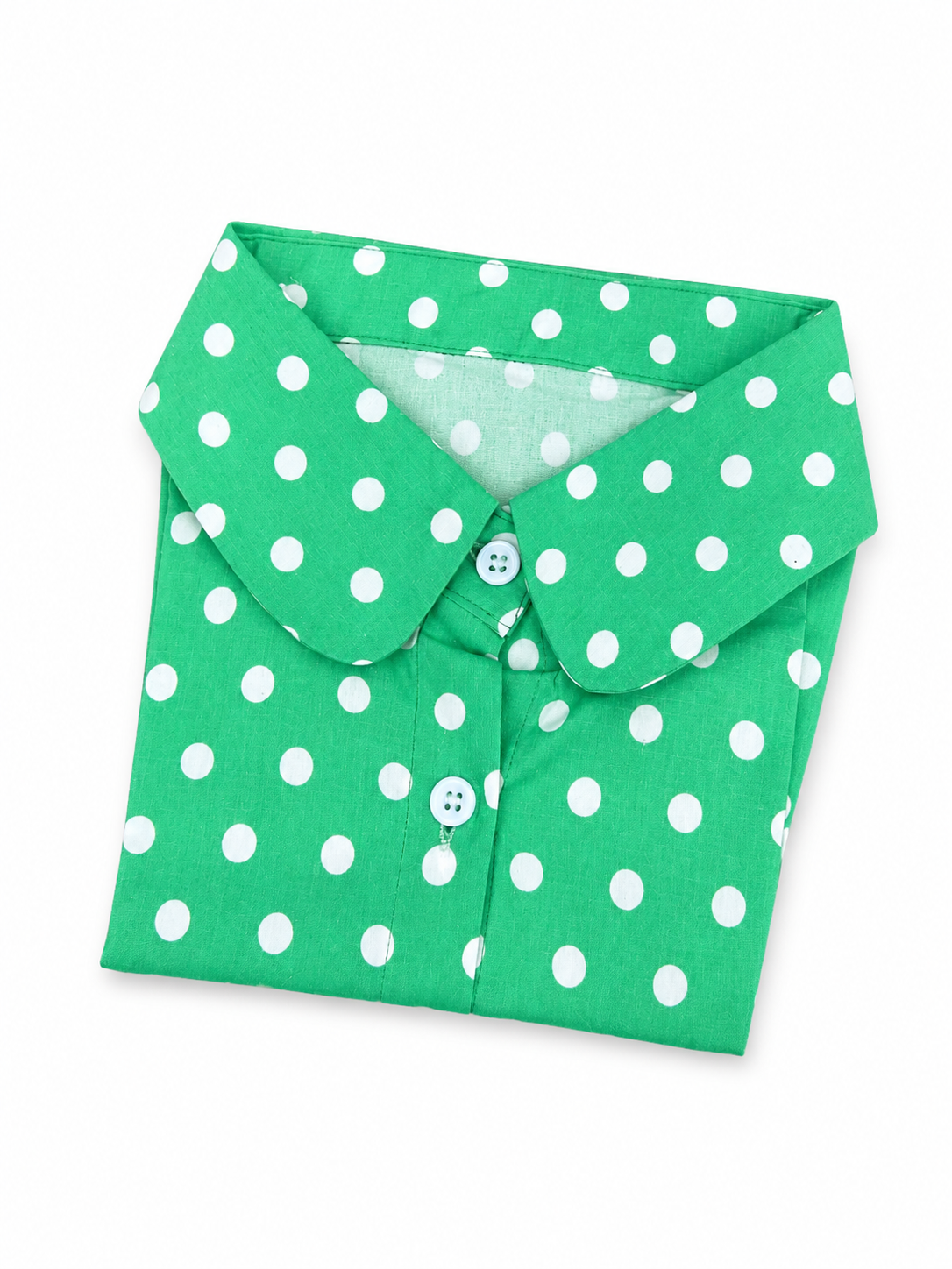 GREEN POLKA DOT COLLAR