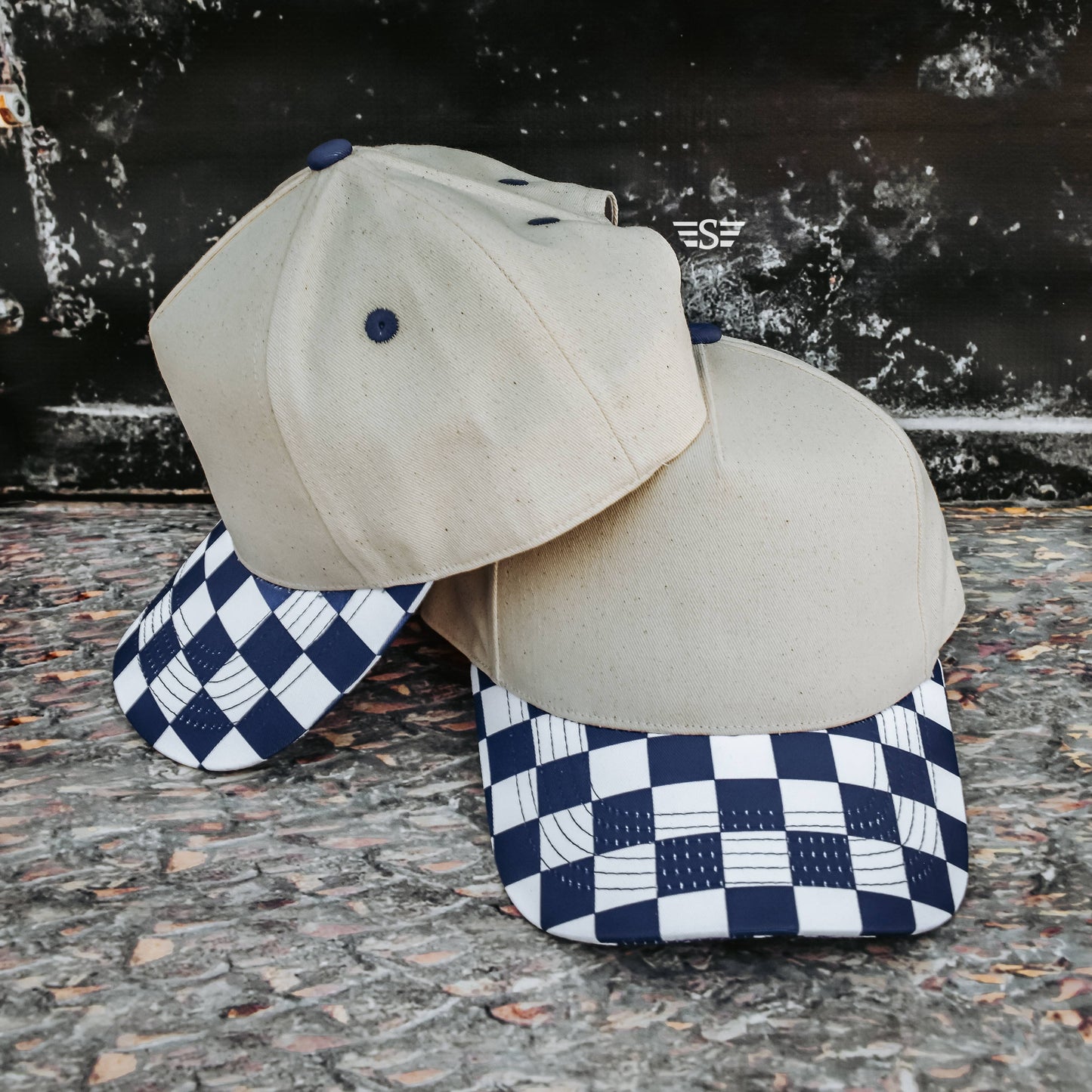 Canvas Front Checkered Bill Magna Pony® Cap: Red