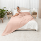 Adult Muslin Cotton Blankets by Comfy Cubs: King: 108" x 90" / Blush