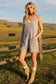 TEXTURED KNIT OVERALL ROMPER: Oatmeal