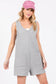 TEXTURED KNIT OVERALL ROMPER: Oatmeal