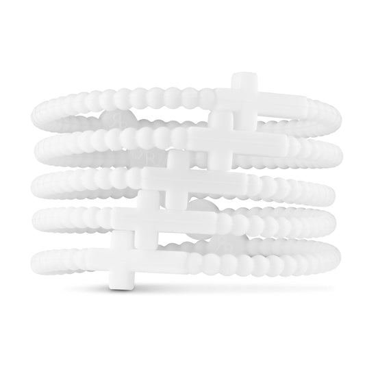 Jesus Bracelets (silicone cross bracelets): Dreamy (5 pack) / Large