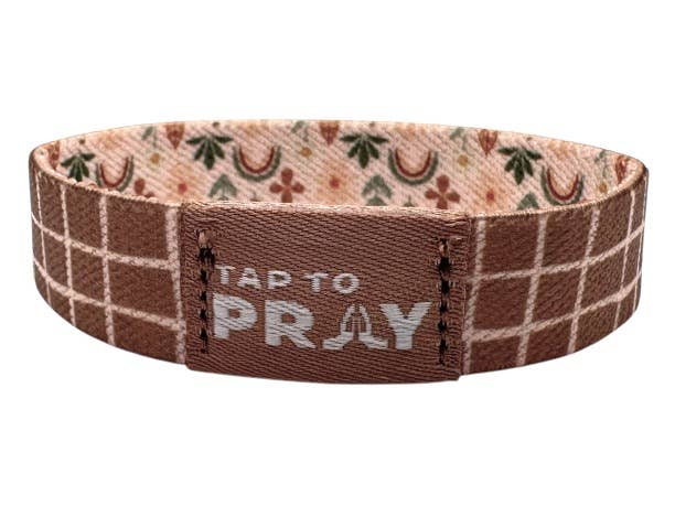 Tap To Pray™ Wristbands - Prairie &  Plaid: Large