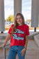 Stars and Stripes Red Tee Pack- 1,2,2,2,1