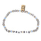 Word Beaded Tag Bracelet: Gold Plated