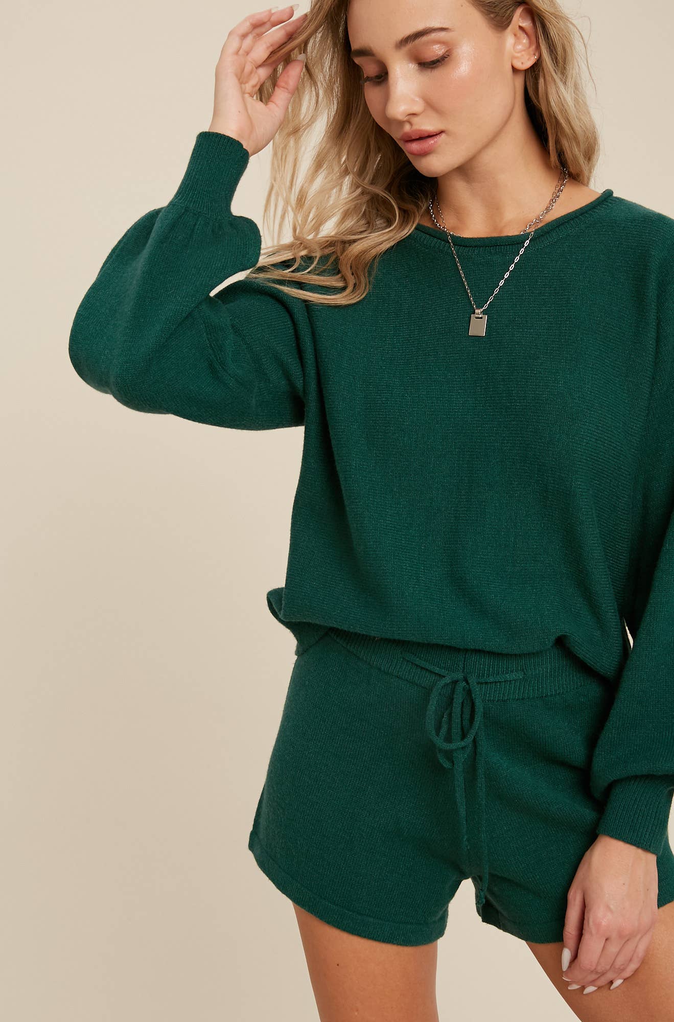 SWEATER LOUNGE SET: HUNTER GREEN