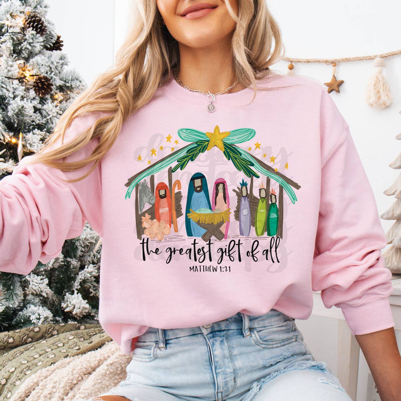 The Greatest Gift Of All Nativity DTF Heat Transfer: ADULT