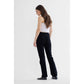 High Rise Straight Leg - 67.5% Cotton: SMOCKY BLACK / 24