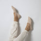 CLOUD Premium Organic Terry No Show Socks: Organic Black / M