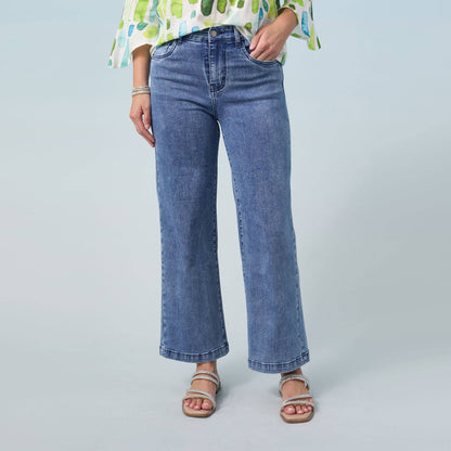 EverStretch Wide Leg Ankle: Medium Denim / S