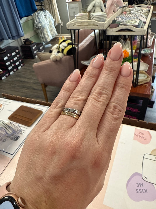 Trust in the Lord ring - silver/gold
