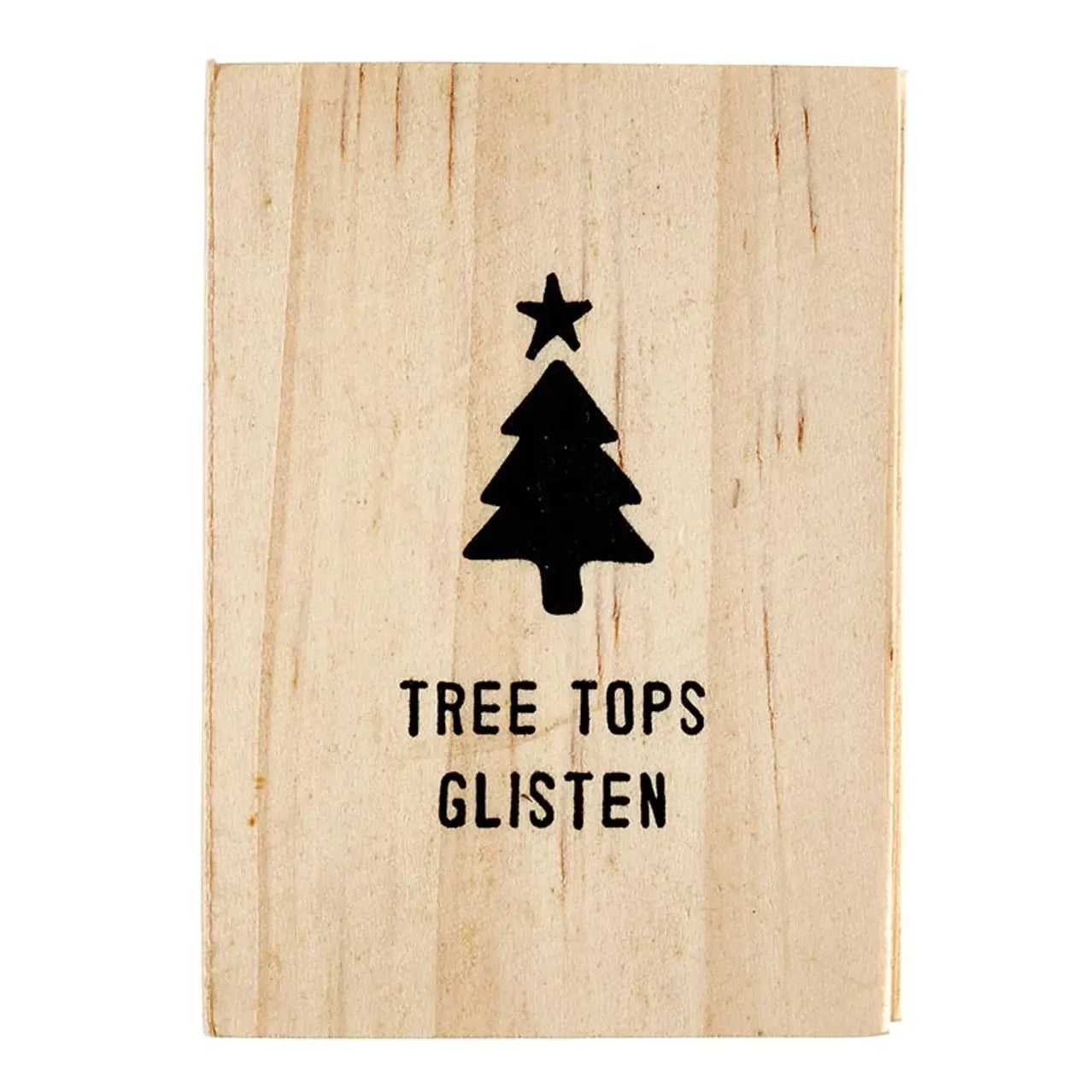 Ceramic Figurine Pine Wood Box - Tree