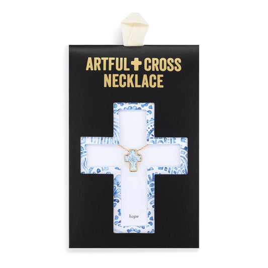 Artful cross necklace - hope