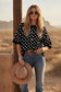 Oversized Polka Dot Sweater Top: BLACK/WHITE