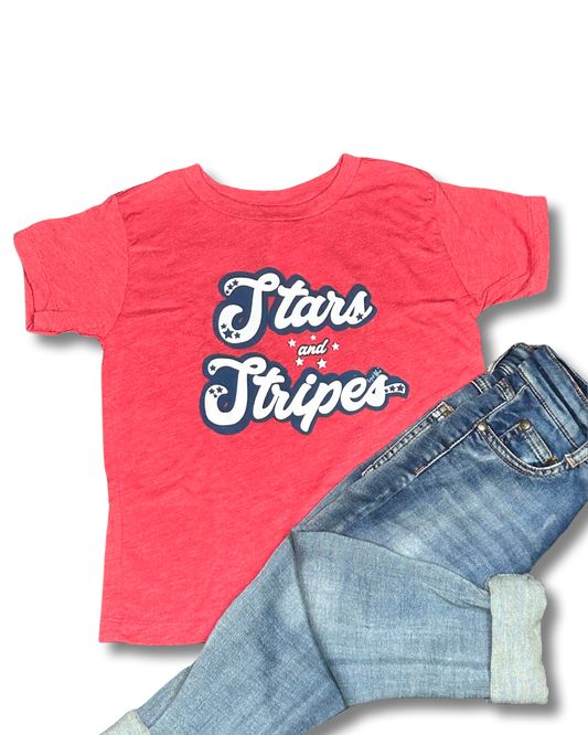 Kids Stars and Stripes Red Tee Pack- 2,2,2,2: 2T