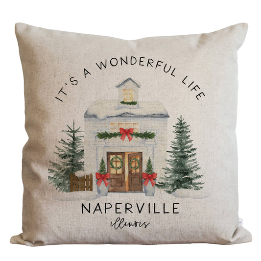 Wonderful Home Custom Location Pillow Cover: White / 18" x 18"