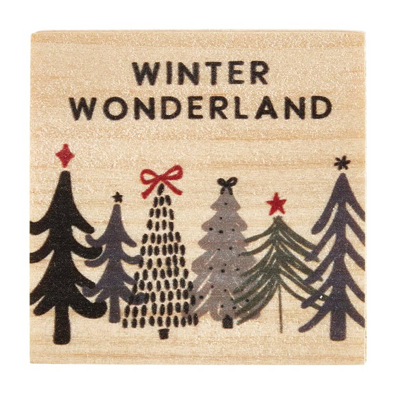 Treasure Box Earrings - Winter Wonderland: Wipe Clean with Dry Cloth / Pinewood, Glass, Zinc Alloy, Paper