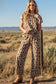 LEOPARD PRINT SCUBA TOP AND PANTS SETS: BROWN MULTI /