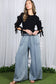 Wide Leg High Waist 100%Tencel Chambray Denim Pants