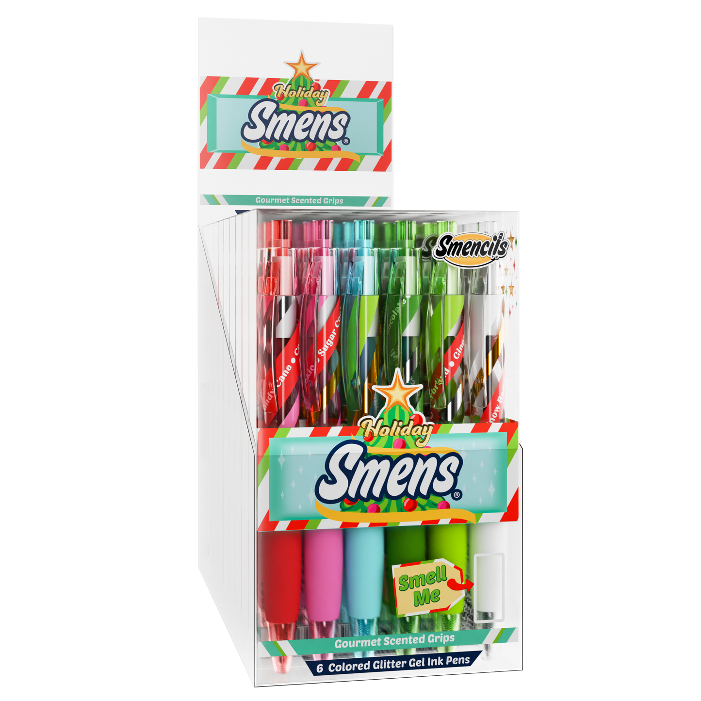 Holiday Smens 6-pack (Glitter Gel Ink) - Scented Pens