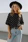 Oversized Polka Dot Sweater Top: BLACK/WHITE