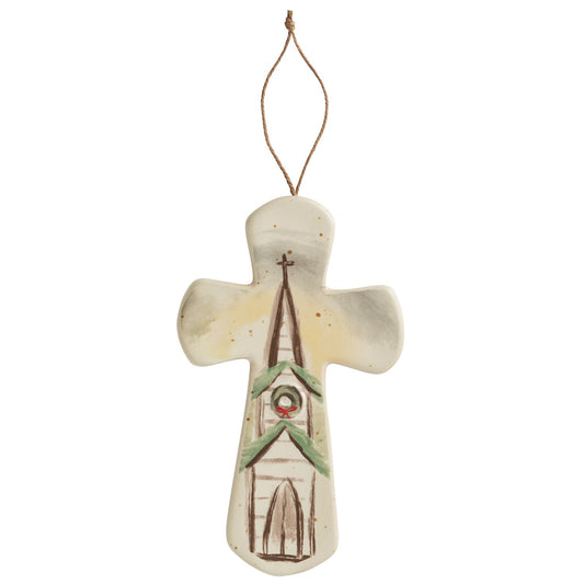 ANGEL CERAMIC NATIVITY CROSS