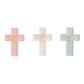 Painted Resin Cross - Pink, Blue or White with gold cross