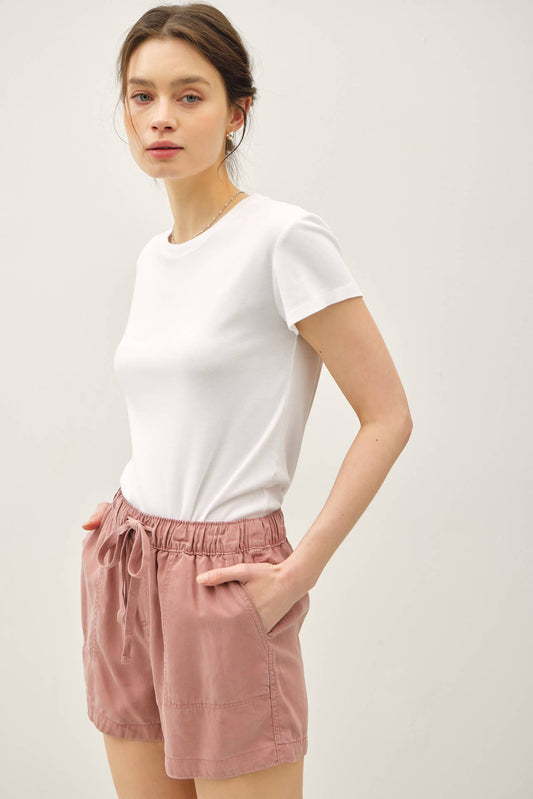 TENCEL SHORT : VINTAGE CORAL