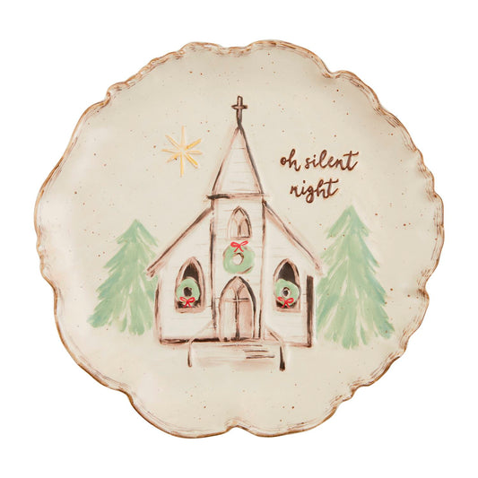 Mud Pie Silent Night Church Platter