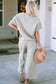 Textured Loose Fit Set/Multicolor: Strawberry Pink