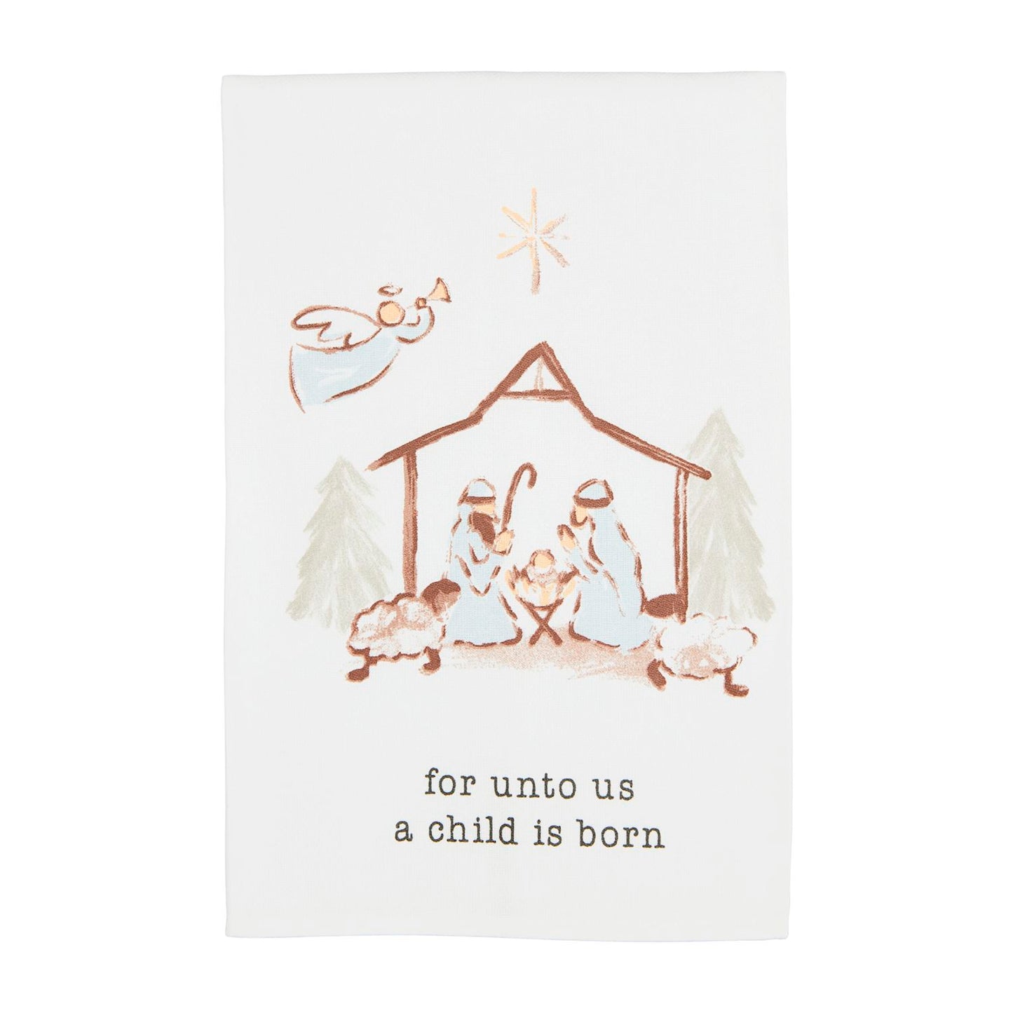 Mud Pie Peace Nativity Cotton Towels