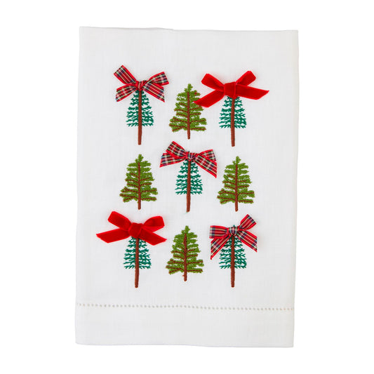 Tree Repeat Embroidered Towel - Mud Pie